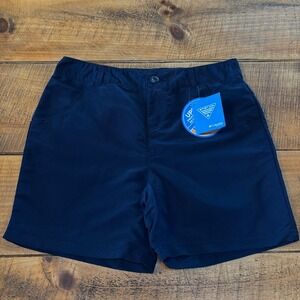 NEW Columbia PFG Womens Navy Blue 6" Inseam Outdoor Hiking Shorts Size 8